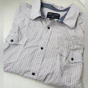 Cody James Men Button Up Shirt XXL Plaid Western Pearl Snap Blue Brown